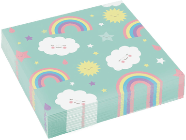 Riethmüller Servietter Rainbow & Cloud Grønn