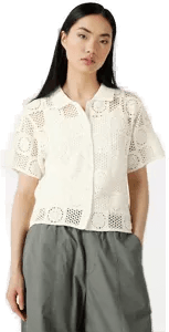 Obey Agatha Heklet skjorte Hvit S