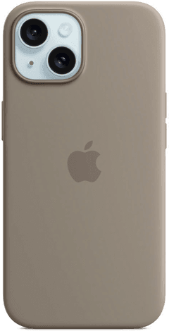 Apple MagSafe silikonetui iPhone 15 Leirbrun