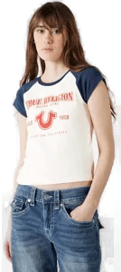 True Religion Raglan t-skjorte Blå XS