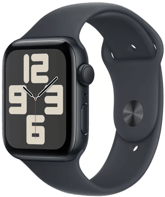 Apple Watch SE GPS 44 mm Midnight Case med Sport Band M/L