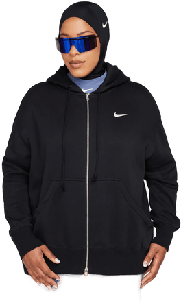 Nike Phoenix Fleece hettejakke dame - Svart
