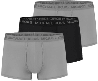 Michael Kors 3P Supreme Touch Trunks Grå/Svart