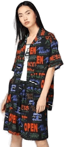 Huf X-Girl Sound Resort Skjorte Hvit