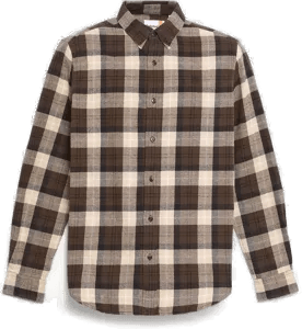 Timberland Midweight Flannel Shirt Choco Brown