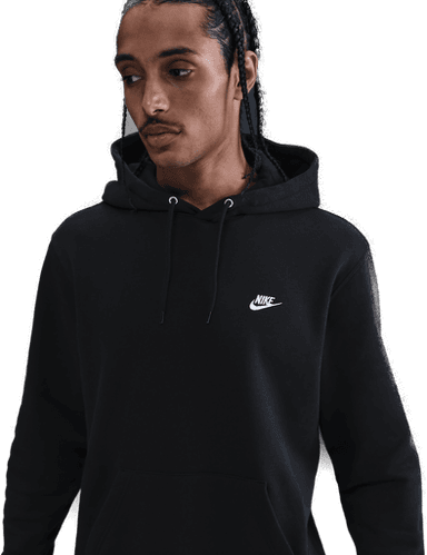 Nike Club fleecehettegenser - Svart