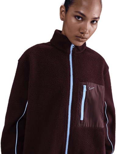 Nike lodden fleecejakke dame - Rød