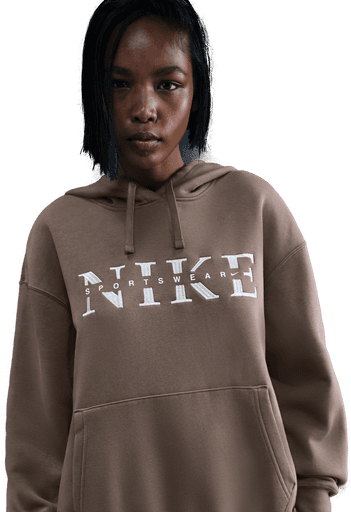 Nike Phoenix Fleece hettegenser dame - Brun