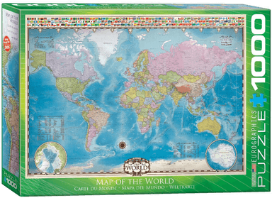Puslespill 1000 Map Of The World Eurographics