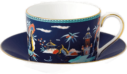 Wedgwood Wonderlust tekopp & asjett blue pagoda