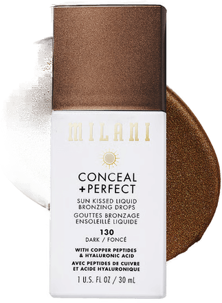 Milani Conceal + Perfect Sun Kissed Liquid Bronzing Drops Dark