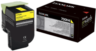 Lexmark 700H4 Tonerkassett Gul