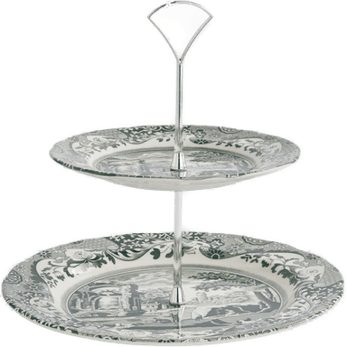 Spode Heritage Green Italian kakefat 2 etasjer