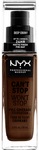 NYX Professional Makeup Can't Stop Won't Stop Foundation Deep Ebony