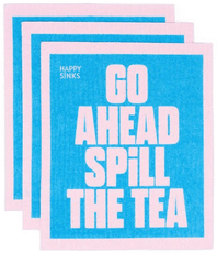 Happy Sinks Oppvaskklut Spill the tea 3 stk