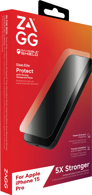 Zagg InvisibleShield Glass Elite iPhone 15 Pro