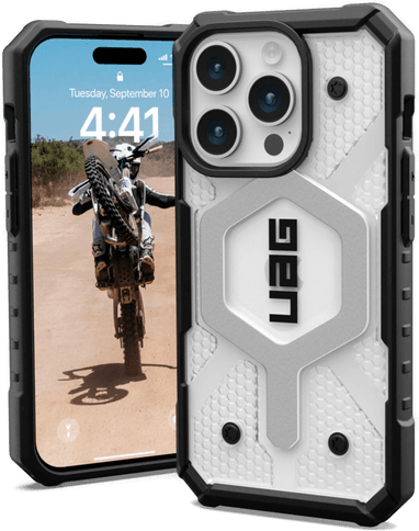 Urban Armor Gear Pathfinder MagSafe iPhone 15 Pro Ice