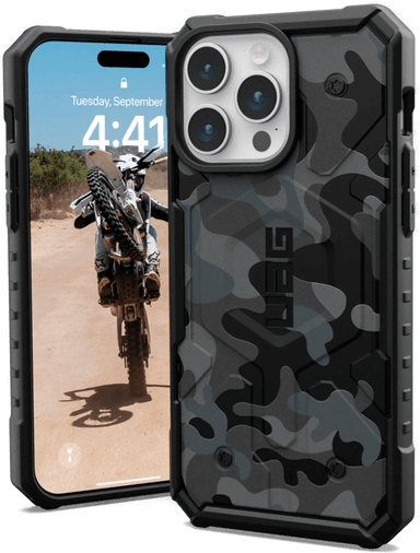 Urban Armor Gear Pathfinder SE Deksel iPhone 15 Pro Max Midnight Camo