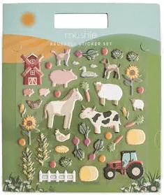 Mushie Reusable Sticker Set - Farm