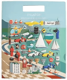 Mushie Reusable Sticker Set - Race Cars
