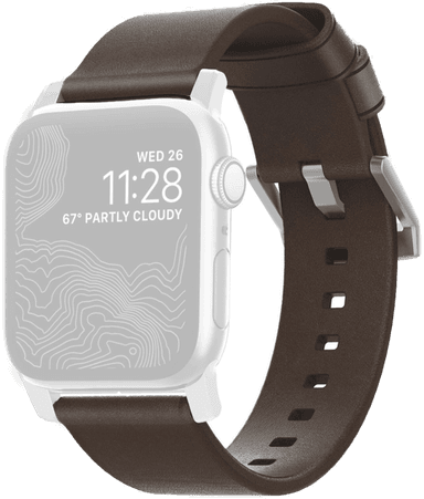 Nomad Goods Modern lærreim for Apple Watch 38/40/41mm - Brun