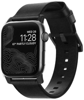 Nomad Modern Skinnreim Apple Watch - Svart