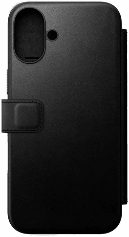 Nomad Modern Leather Folio iPhone 16 Plus - Svart