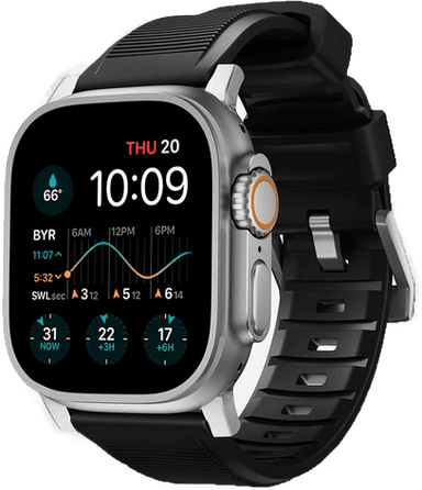 Nomad Rugged Band Black/Silver 42/49 mm