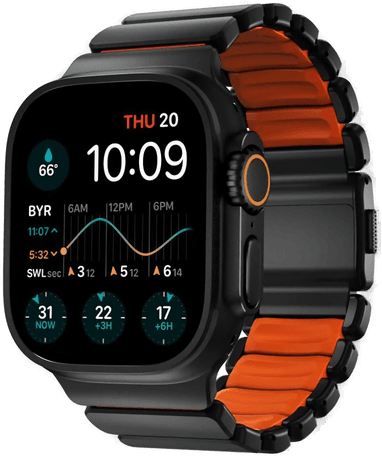 Nomad Stratos Band Black Titanium Ultra Orange