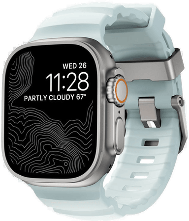 Nomad Rocky Point Apple Watch-rem - Icy Blue Glow