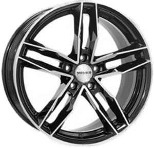 Monaco RR8M Gloss Black  Polished 8x18 5/112 ET30 B66.5