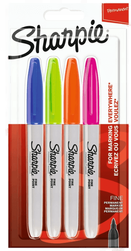 Sharpie Fine Marker 4-pakke