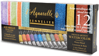 Sennelier l'Aquarelle Iridescent Colours 12x10 ml