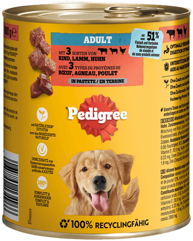 Pedigree Classic 800 g - Okse, lam & kylling