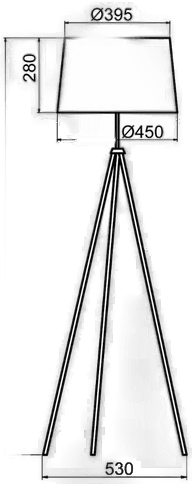 Aluminor Tropic gulvlampe svart