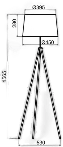 Aluminor Tropic gulvlampe