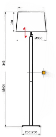 Aluminor Quatro Up gulvlampe