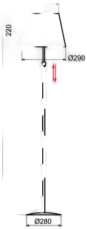 Aluminor Store gulvlampe