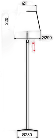 Aluminor Store gulvlampe