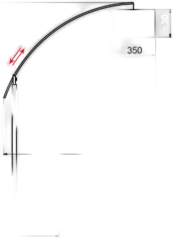 Aluminor Rainbow gulvlampe eik grå/krom