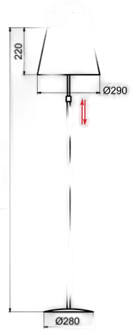 Aluminor Store gulvlampe