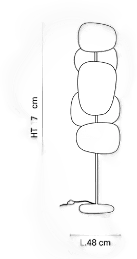 Market Set Gulvlampe Screen 70's, 174 cm