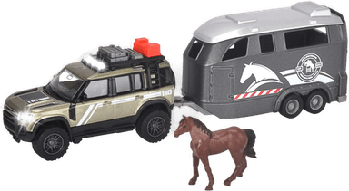 Majorette Land Rover Defender med hestehenger