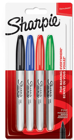 Sharpie Fine Marker 4-pakke