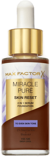 Max Factor Miracle Pure Skin Reset 2 In 1 Serum Foundation 120 Deep Cool