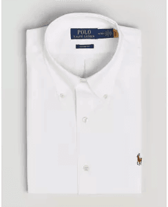 Ralph Lauren Custom Fit Oxford Skjorte Hvit
