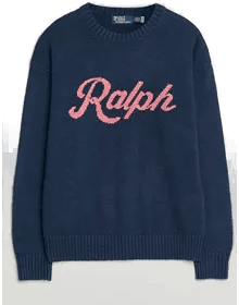 Ralph Lauren Linen Blend Sweater Dark Cobalt