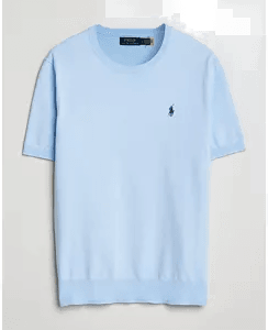 Polo Ralph Lauren Knitted T-Shirt Office Blue