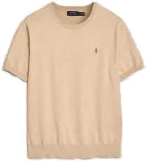 Ralph Lauren Polo Knitted T-Shirt Camel Melange