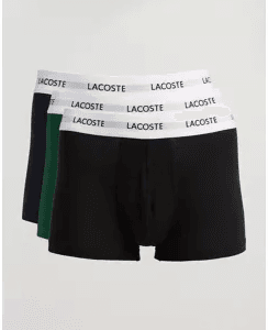 Lacoste 3-Pack Stretch Cotton Trunks